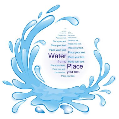 Water frame. clipart