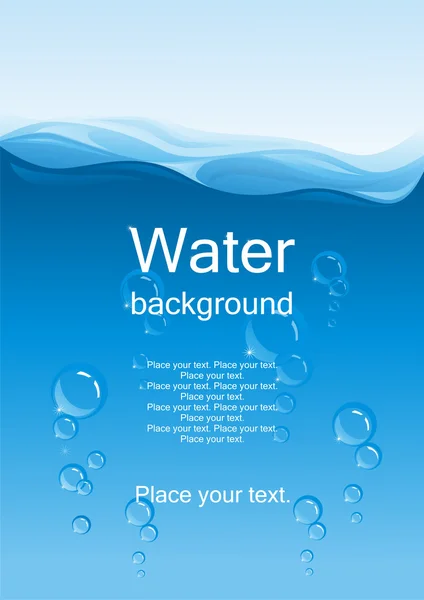 Fond d'eau . — Image vectorielle