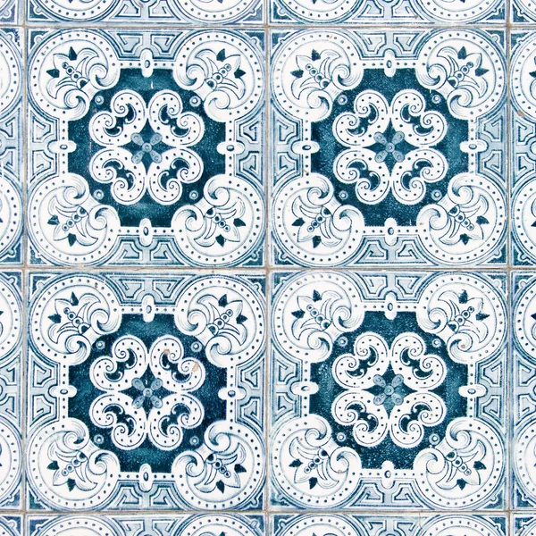 Vintage azulejo uit portugal — Stockfoto