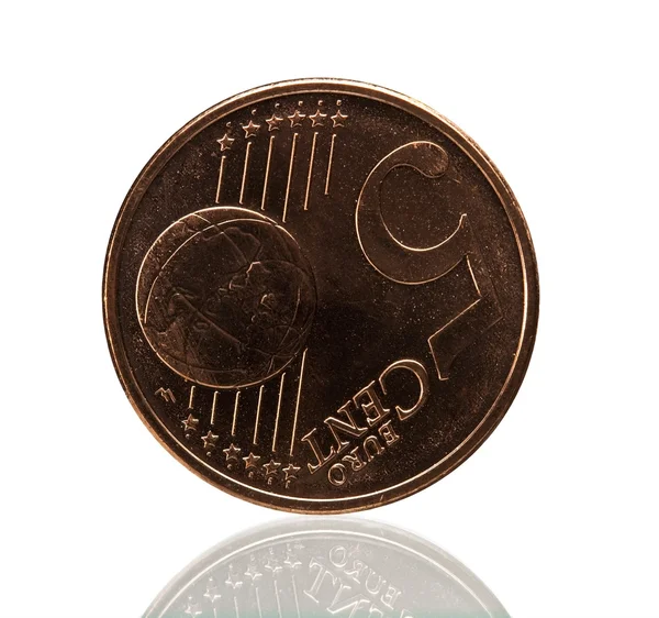 П'ятицентрова Євро монета — стокове фото