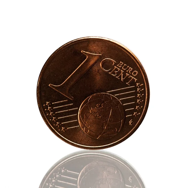 Één cent euromunt — Stockfoto