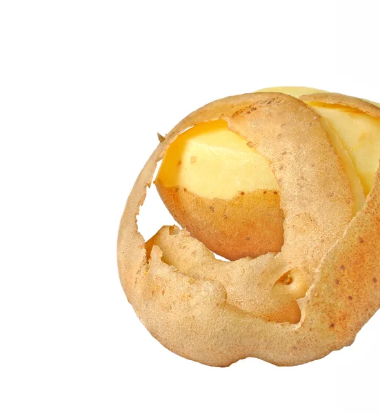Partially peeled potato — Stock Photo, Image
