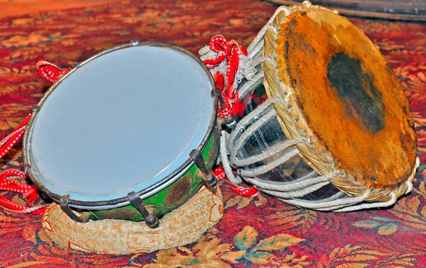 Pair of old indian drums — Stock Photo, Image