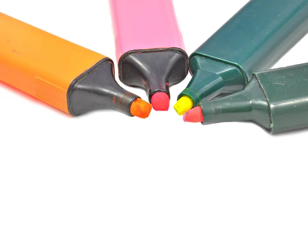 Renkli metin Fosforlu Kalemler — Stok fotoğraf