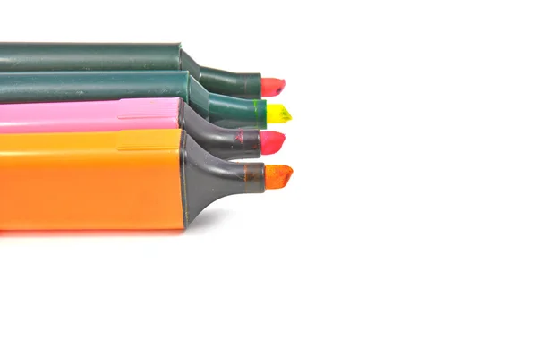 Renkli metin işaretleme kalemi — Stok fotoğraf