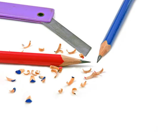 Pennor och blade sharpener — Stockfoto