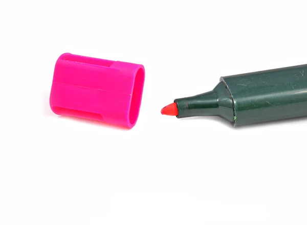 Penna evidenziatore testo rosa — Foto Stock