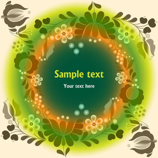 Invitation color flower patterns — Stock Vector
