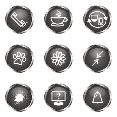 Glossy icon set clipart