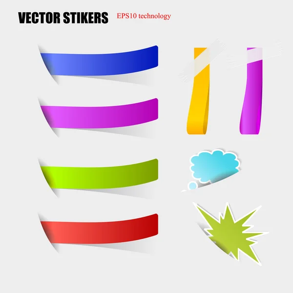 Cut stickers — Stock Vector