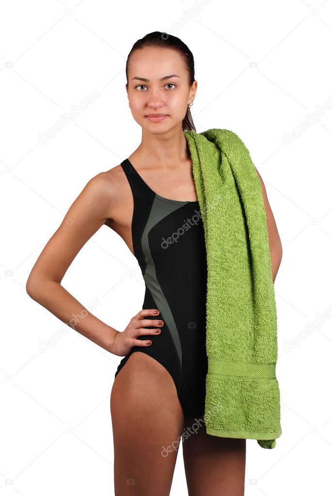 Sexy girl with towel