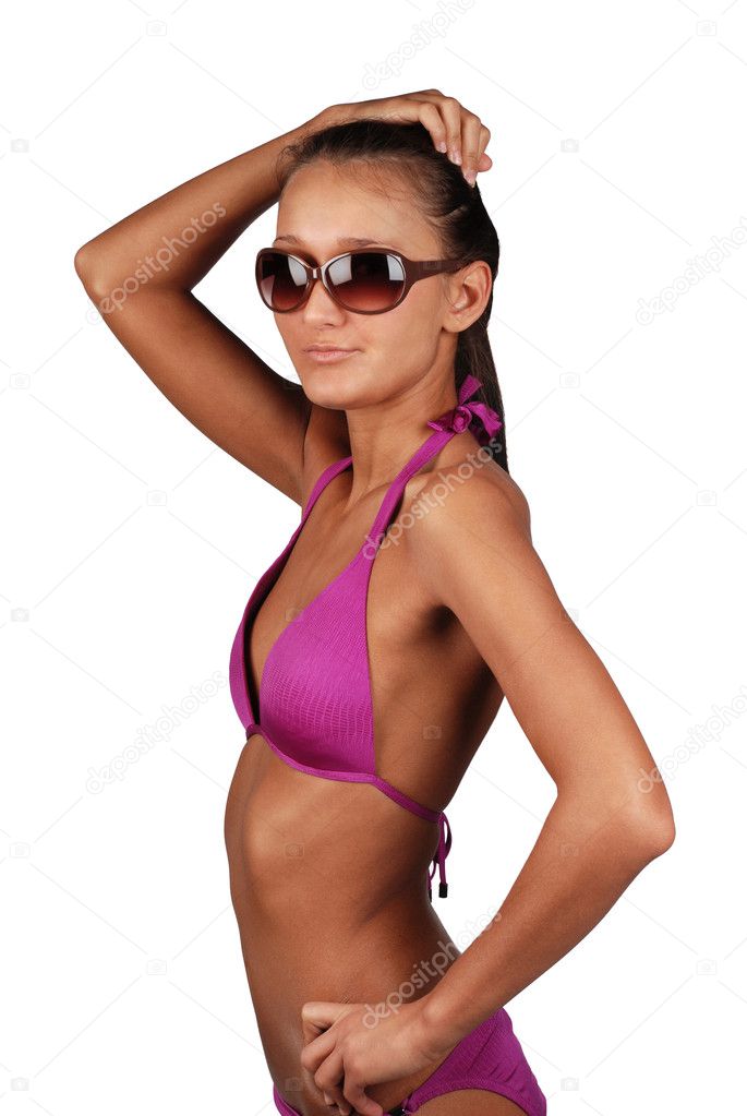Cute young woman in bikini