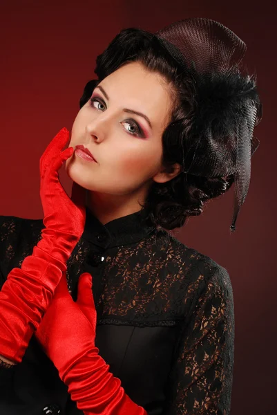 Sexy vamp vrouw — Stockfoto