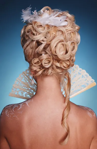 Krásná blondýna v romantickém stylu Stock Fotografie