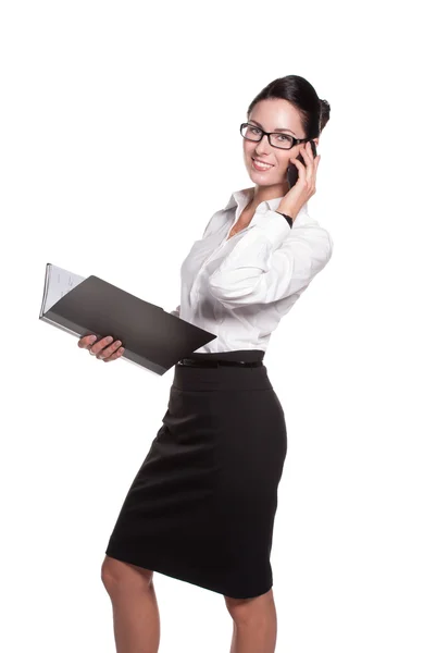 Attractive business woman in glasses Stock Image