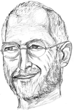 Steve Jobs Pencil Sketch clipart