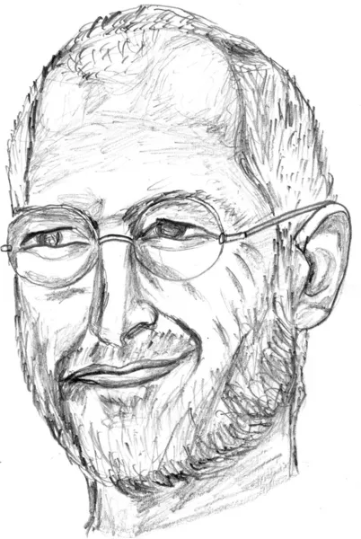 Рисунок Стива Джобса — стоковое фото