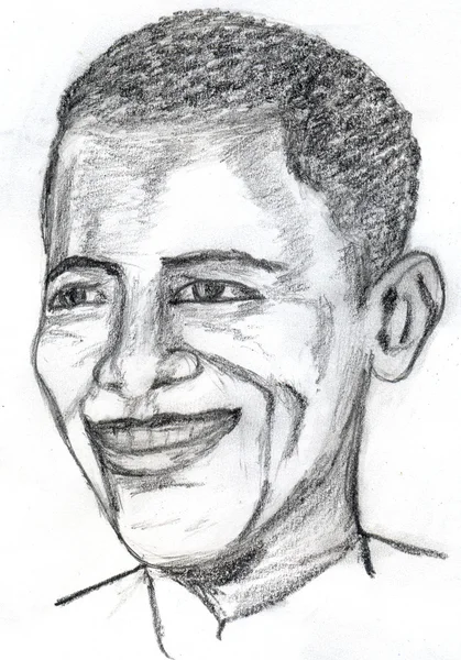 Barack obama kroki — Stok fotoğraf