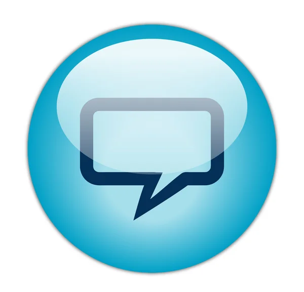 Obdélníkový konverzaci ikona — Stock fotografie