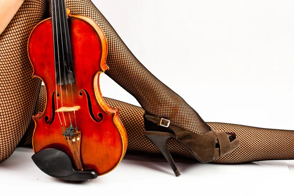 stock image Resting with old violin.