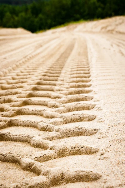 Traccia sulla sabbia — Foto Stock
