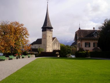 Spiez kalede spiez, İsviçre.