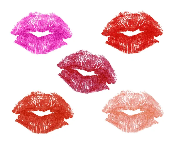 Grafische lippenstift kisses — Stockfoto