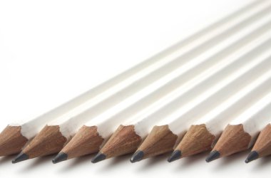 Row of white pencils clipart