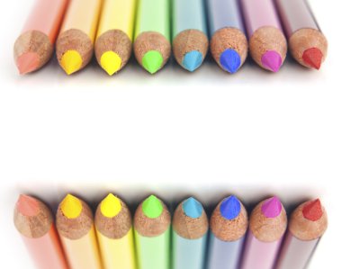 Rainbow colored pencils clipart