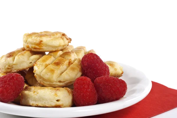 stock image Pastries and raspberries