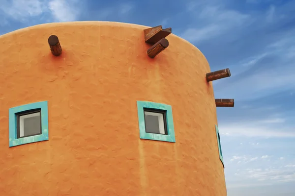 Dettaglio edificio arancione — Foto Stock