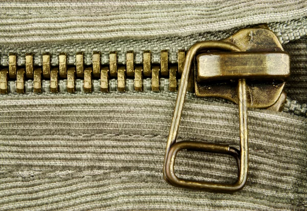 Zipper detail close up — Stock Photo, Image