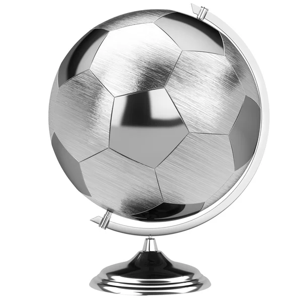 Глобус из нержавеющей стали турнира ЕВРО по футболу — стоковое фото