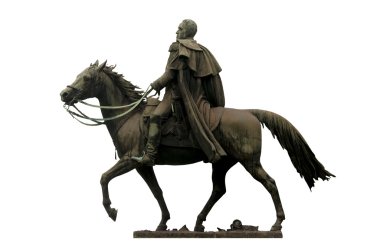 Statue of Simon Bolivar clipart