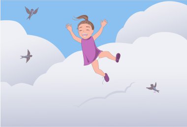 On the cloud clipart