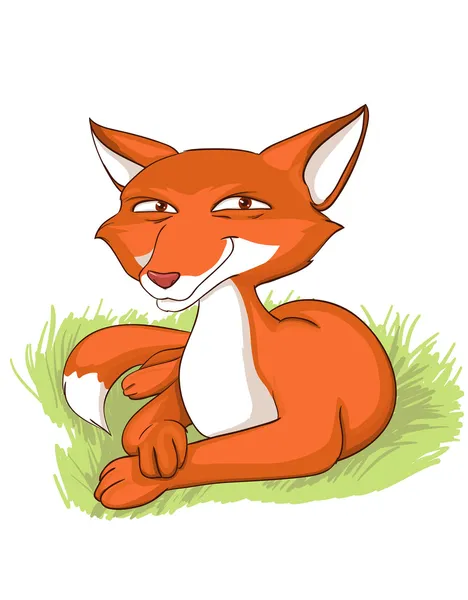 Sly fox — Stock Vector