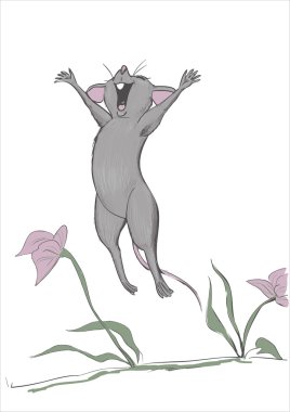 Happy mouse clipart