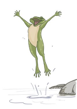 Happy frog clipart