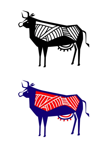 Vaca abstracta — Archivo Imágenes Vectoriales