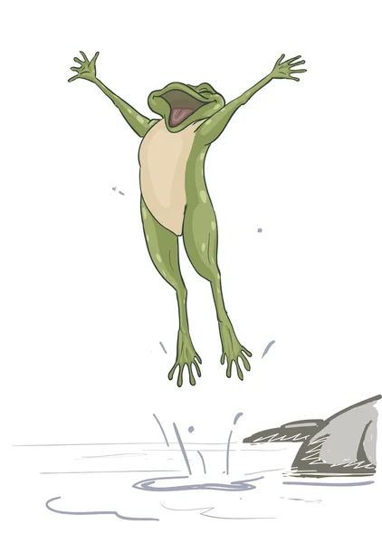 행복 한 개구리 — 스톡 벡터