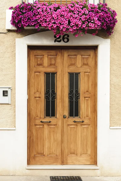 Modern wooden door — Stock Photo, Image