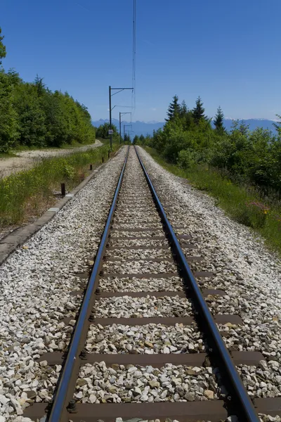 stock image Railway in mountains