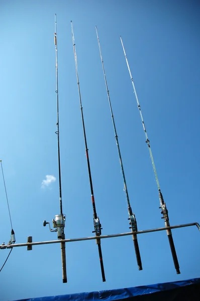 stock image Four fishing rods