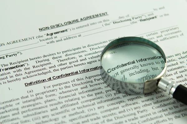 Non-disclosure agreement (NDA) — Stock Photo, Image