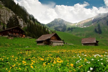 Alpine Huts - Switzerland clipart