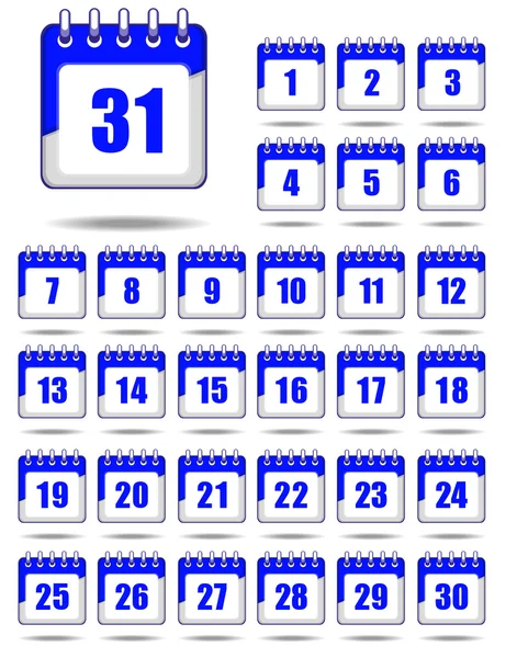 Set of calendar icons — Stock Vector
