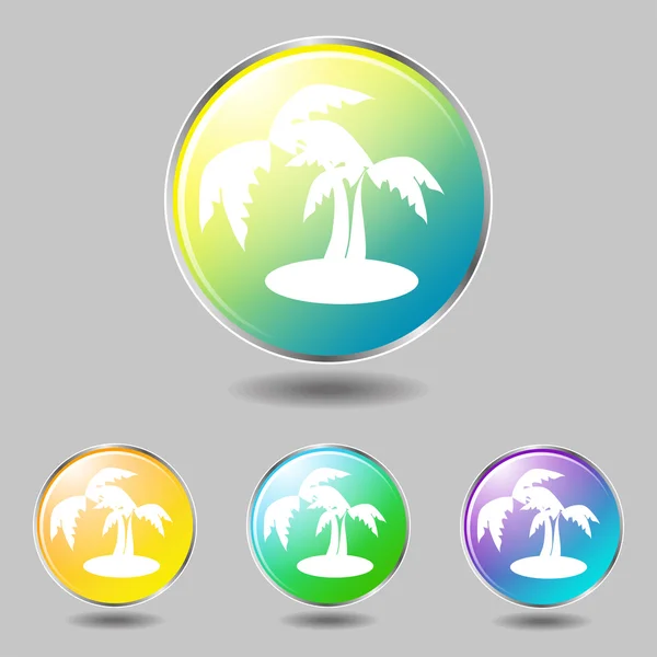 Palm boom pictogram voor reisbureau of website Vectorbeelden