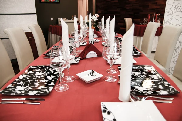 Restaurante moderno mesa de cena —  Fotos de Stock