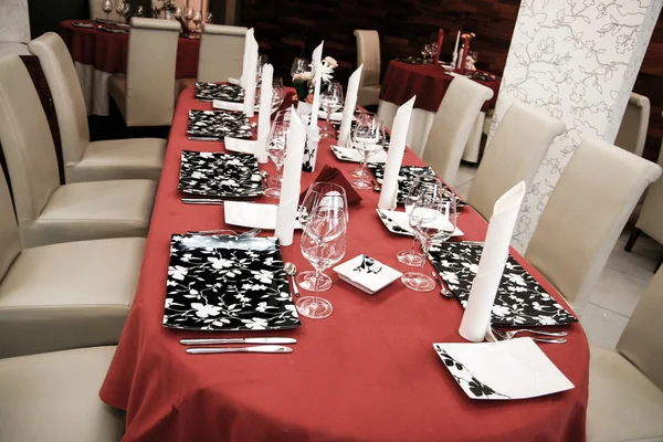 Restaurante moderno mesa de jantar — Fotografia de Stock