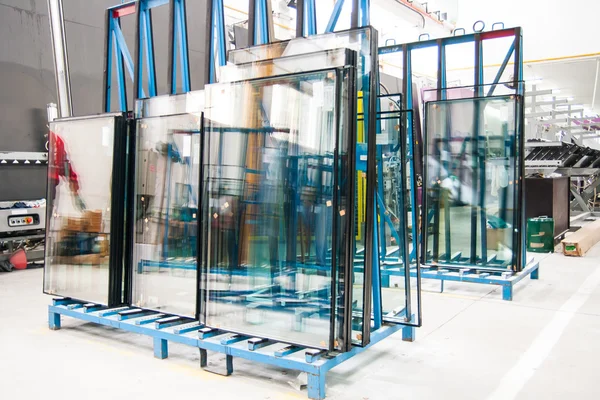 Glass window factory — Stock Photo, Image